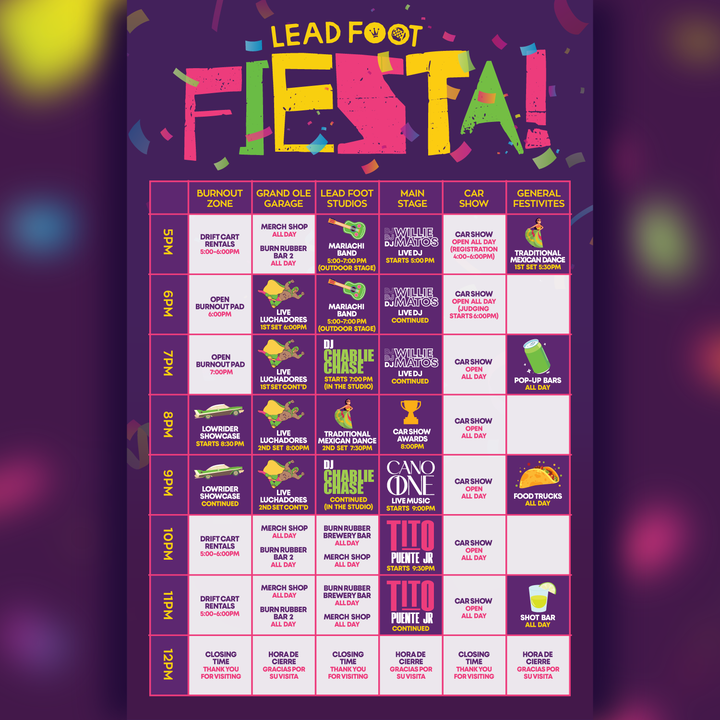 We finally made it!
TODAY IS THE DAY!!
LEAD FOOT FIESTA IS HERE!!!
๐ฅ๐ฅ๐ถ๐ฎ๐น...