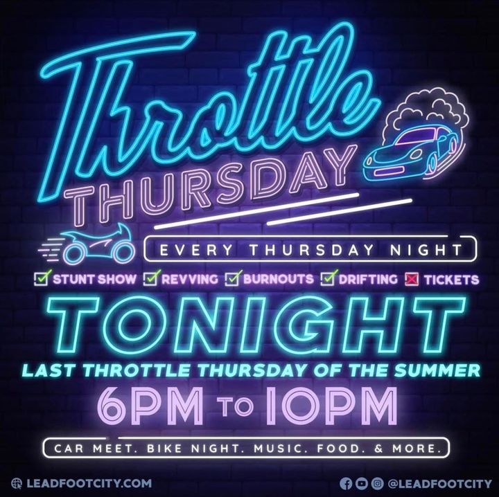 THROTTLE THURSDAY TONIGHT FREE ENTRY