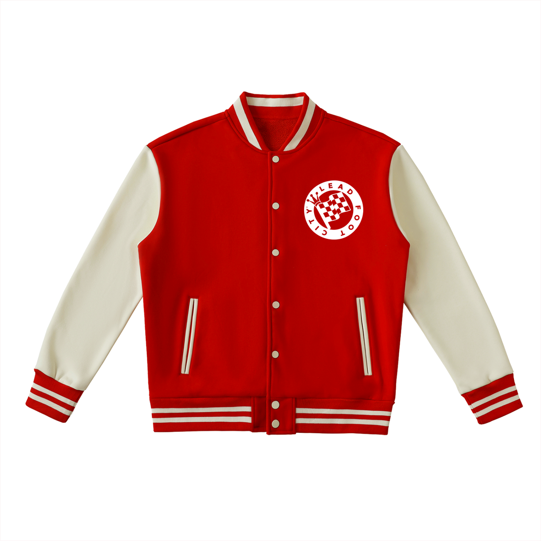 Lead Foot Two-Tone Fleeced Varsity Jacket