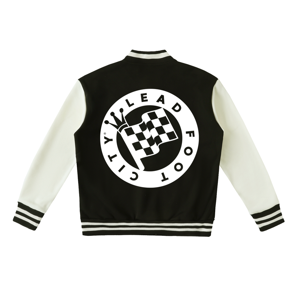 Lead Foot Two-Tone Fleeced Varsity Jacket