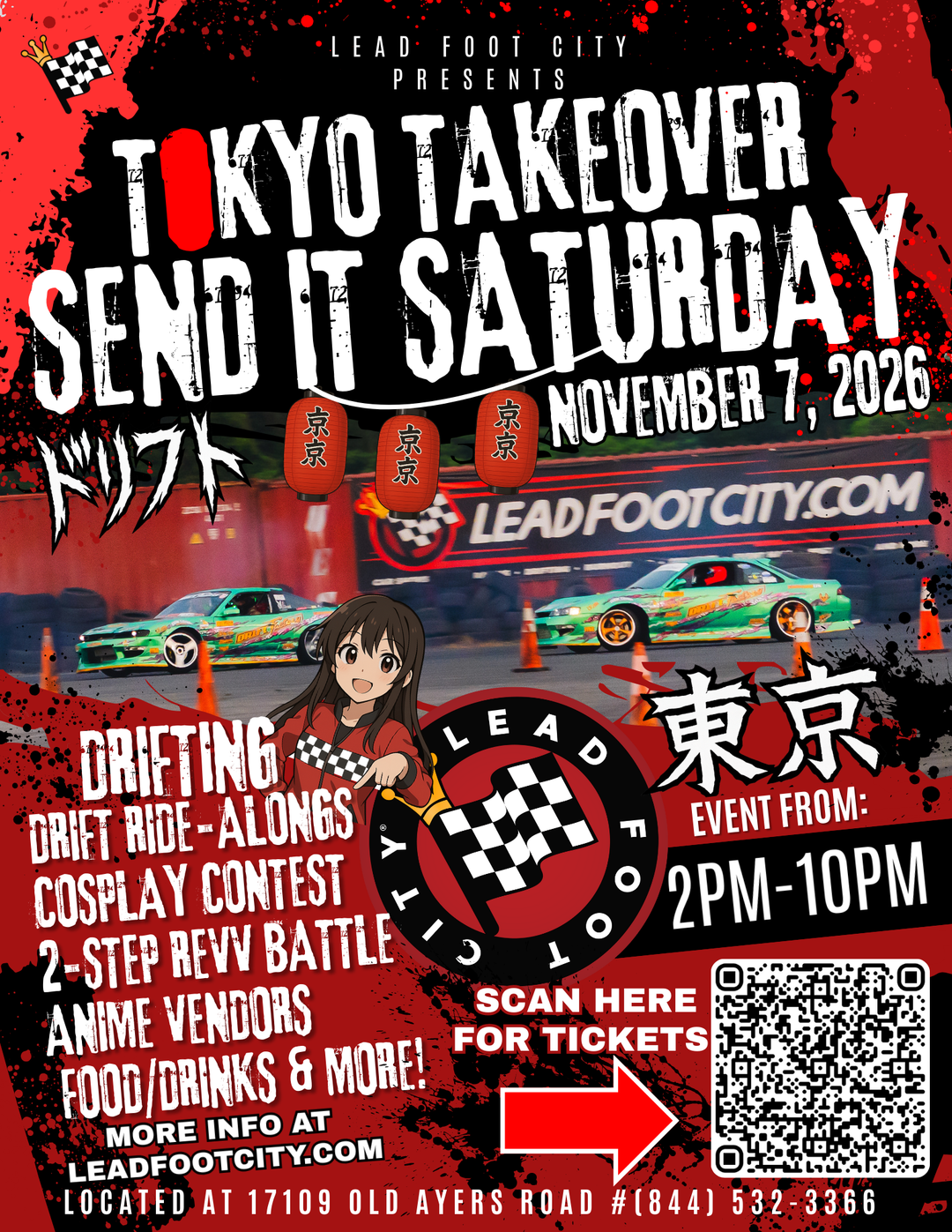 Tokyo Takeover of Lead Foot City - Anime Auto Con, Asian Drift Fest (Nov 7, 2026)