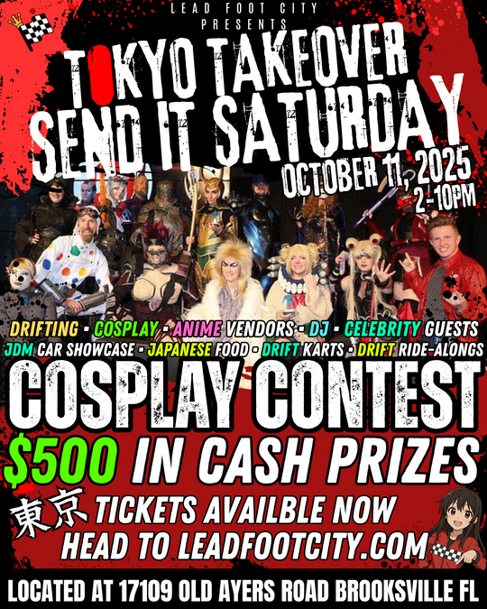 Tokyo Takeover of Send it Saturday - Drift Festival at Lead Foot City (October 11, 2025)