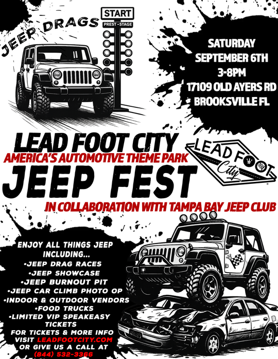 Jeep Fest at Lead Foot City (Sat. Sept. 6, 2025)