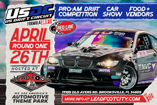 Formula Drift Pro-am, US Drift Round One Competition & Car Showcase