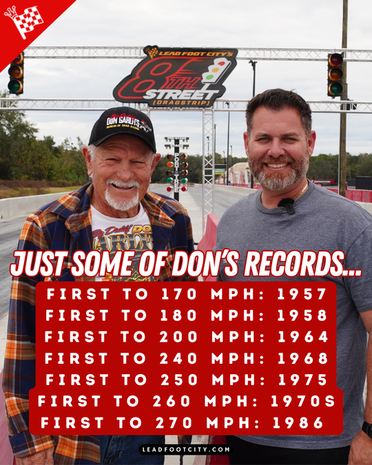 Index Insanity Saturday Drag Racing Competition and Don Garlits 94th Birthday Bash at Lead Foot City (Jan 17)