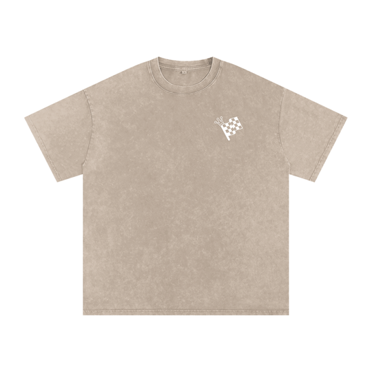 Lead Foot City Snow Washed Oversized Cotton T-Shirt