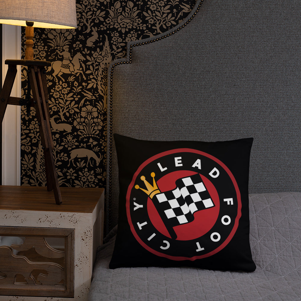 Custom Pillow with the Lead Foot City Royal Flag