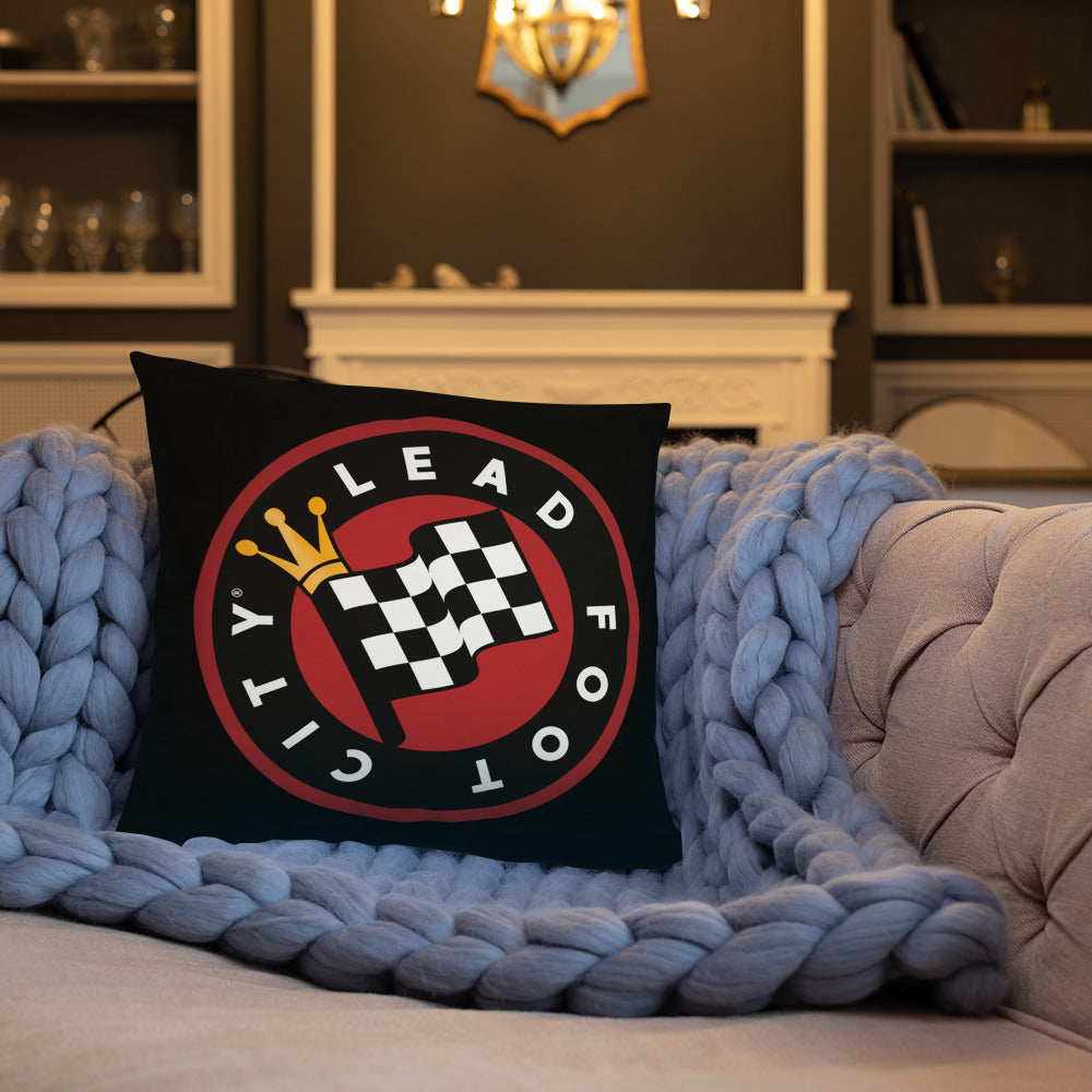 Custom Pillow with the Lead Foot City Royal Flag