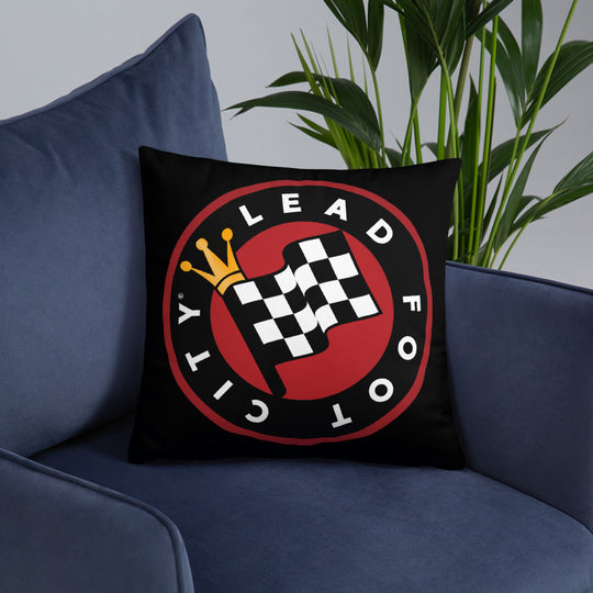 Custom Pillow with the Lead Foot City Royal Flag