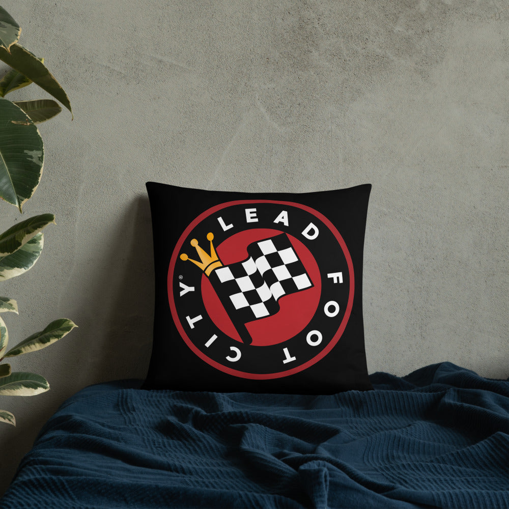 Custom Pillow with the Lead Foot City Royal Flag