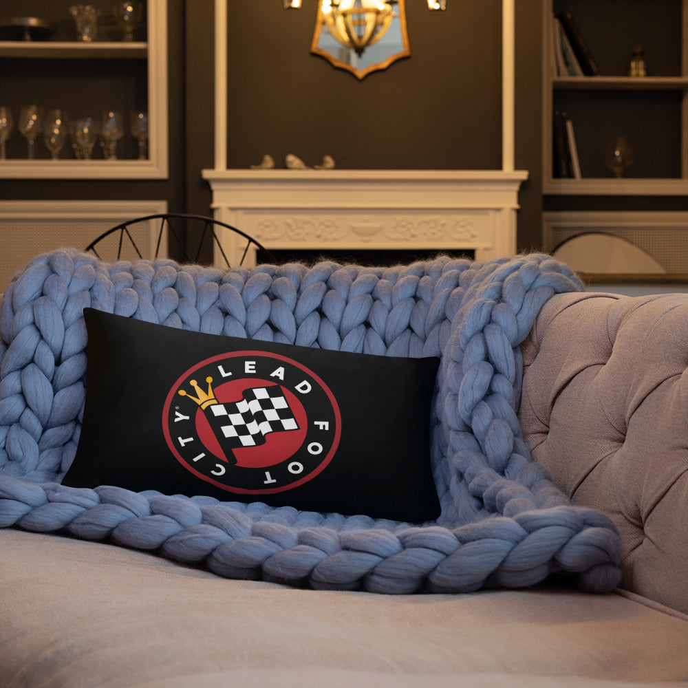 Custom Pillow with the Lead Foot City Royal Flag