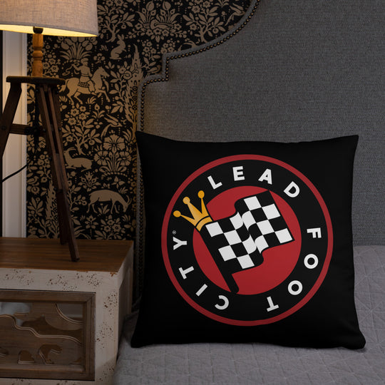 Custom Pillow with the Lead Foot City Royal Flag