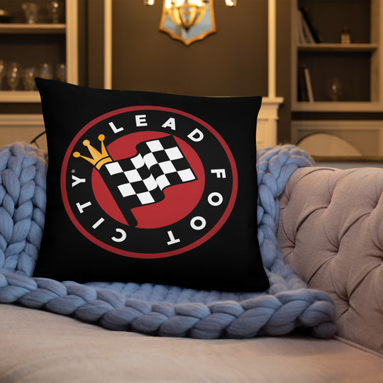 Custom Pillow with the Lead Foot City Royal Flag