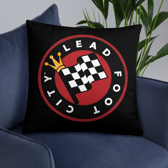 Custom Pillow with the Lead Foot City Royal Flag