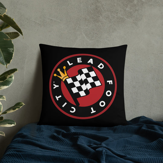 Custom Pillow with the Lead Foot City Royal Flag