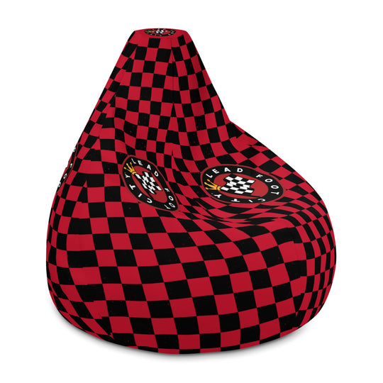 Lead Foot City Royal Flag Red Bean Bag Chair Cover