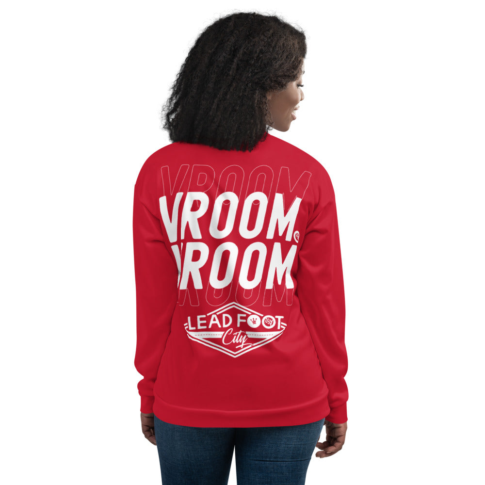 Vroom Vroom Red Unisex Bomber Jacket