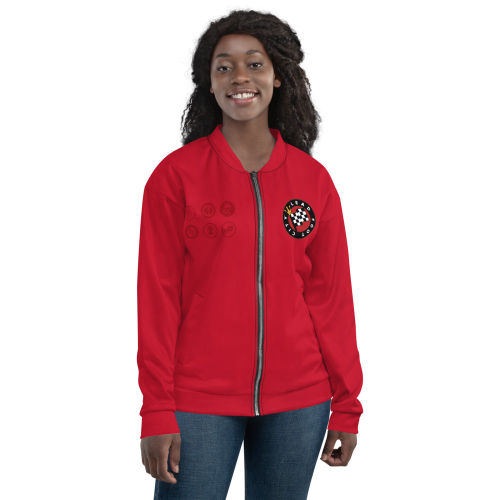 Vroom Vroom Red Unisex Bomber Jacket