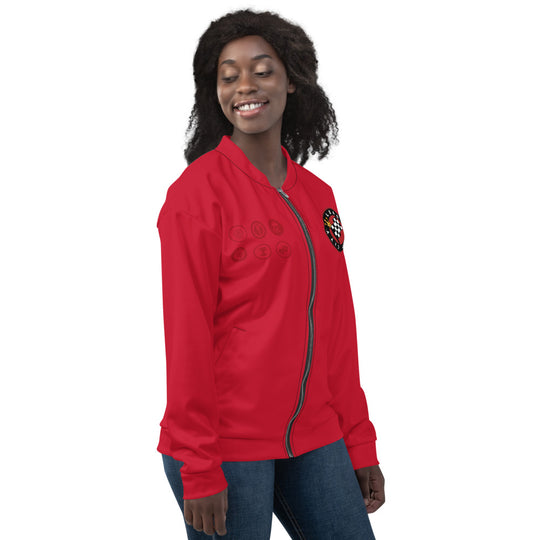 Vroom Vroom Red Unisex Bomber Jacket