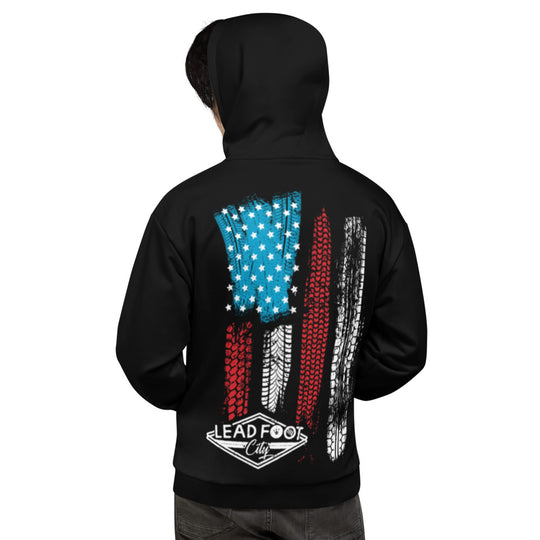 Merica Lead Foot City Hoodie in Black