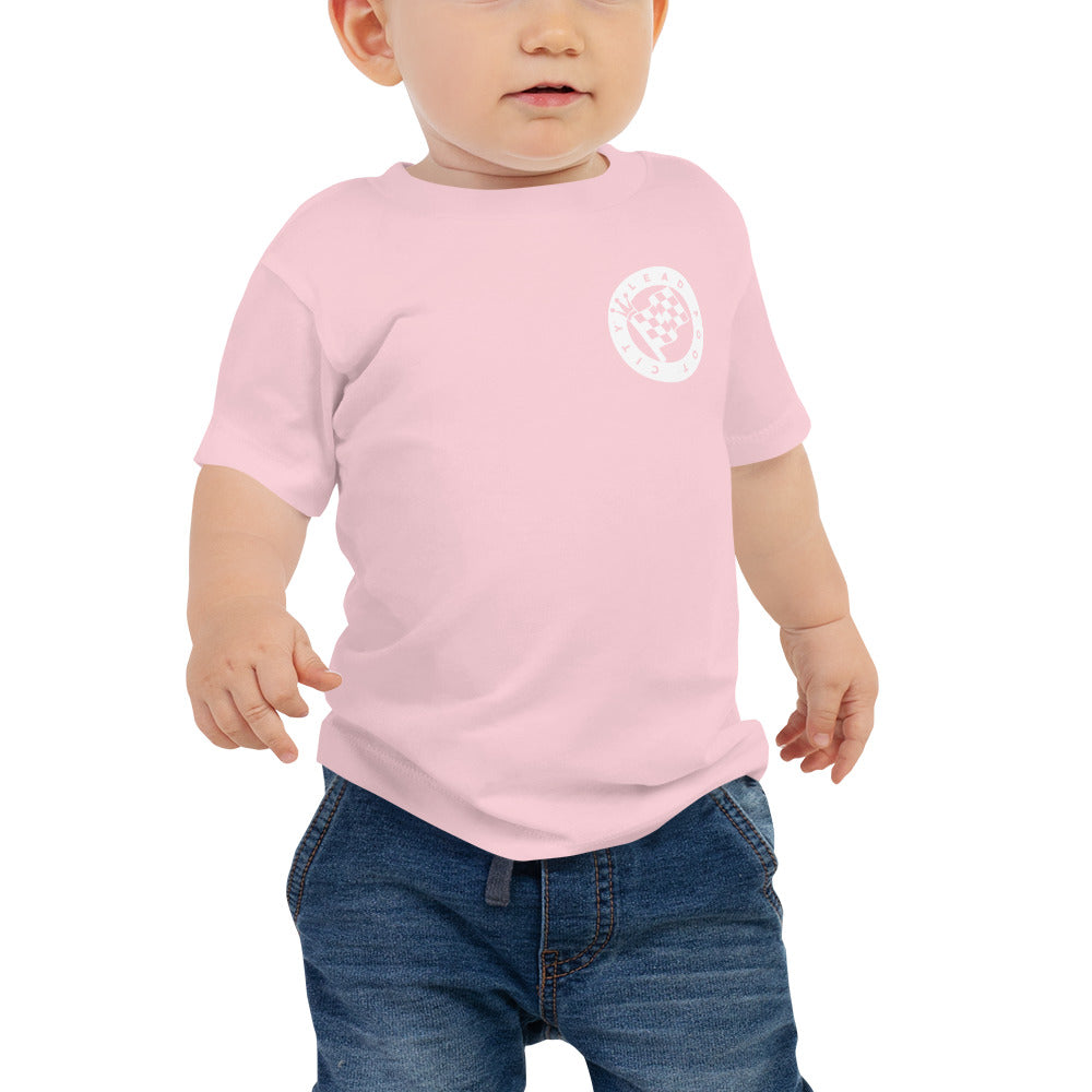 Baby Jersey Short Sleeve Tee with Lead Foot City Royal Flag