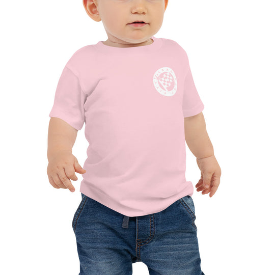 Baby Jersey Short Sleeve Tee with Lead Foot City Royal Flag