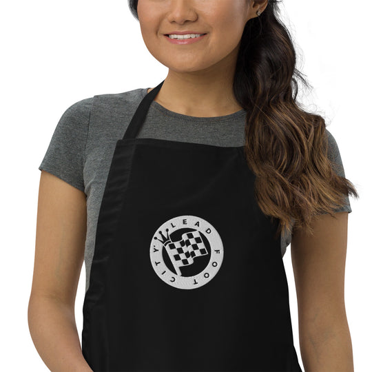 Lead Foot City Royal Flag Embroidered Apron