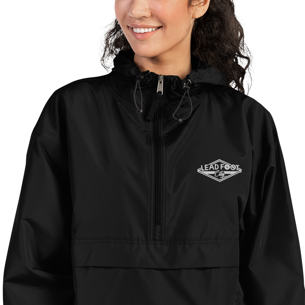 Lead Foot City Embroidered Champion Packable Jacket