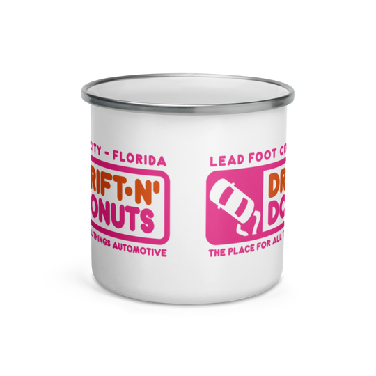 "Drift-N' Donuts" Enamel Mug