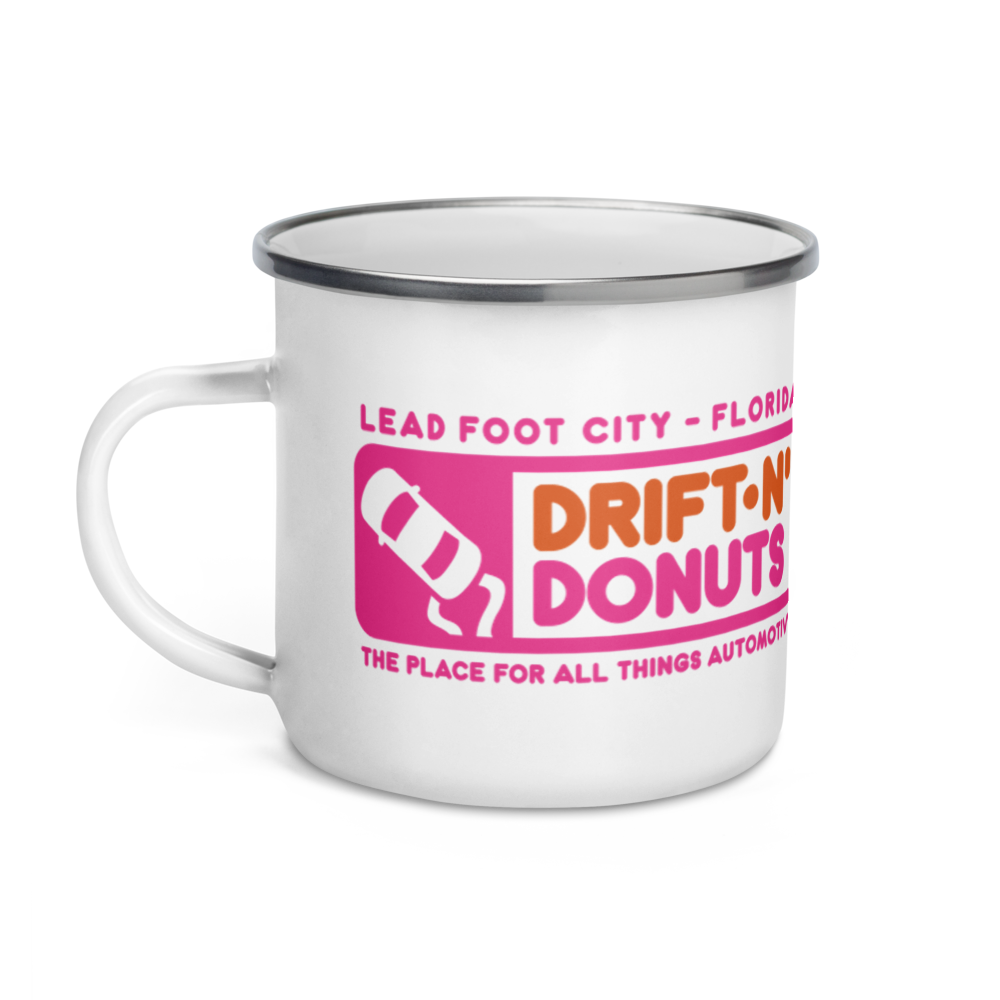 "Drift-N' Donuts" Enamel Mug