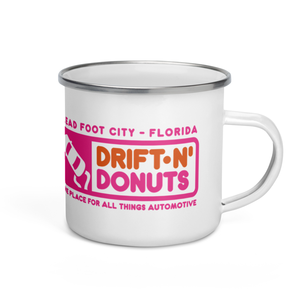 "Drift-N' Donuts" Enamel Mug