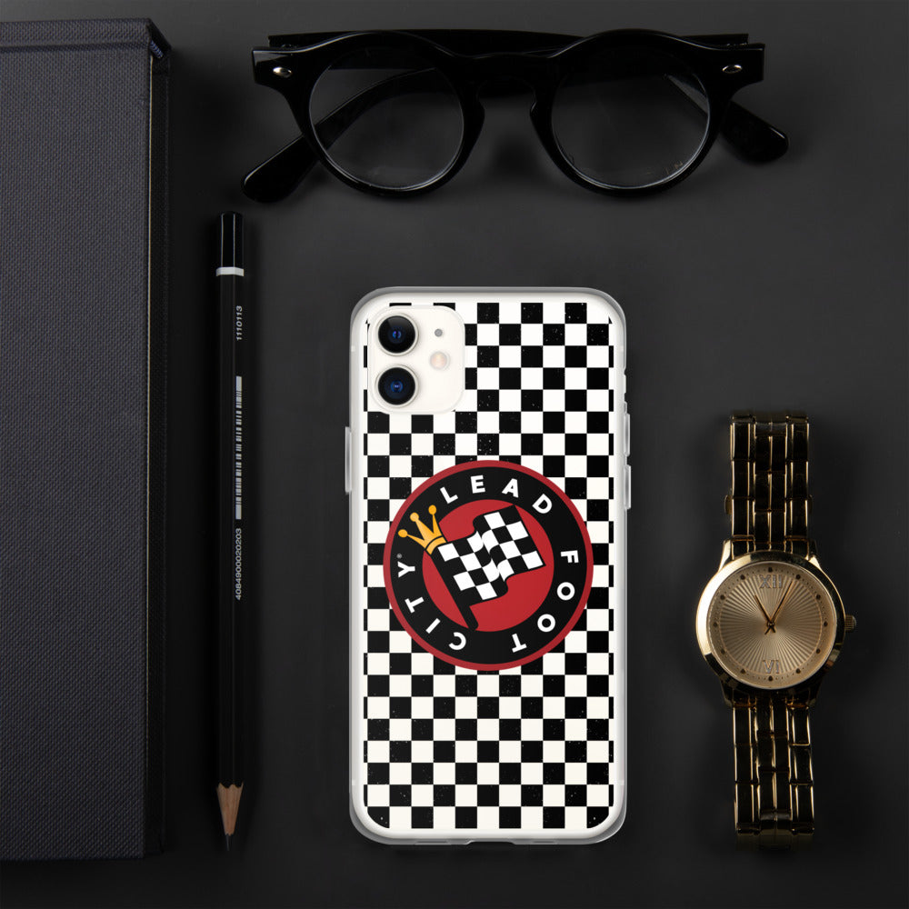 Checkered Lead Foot City iPhone Case