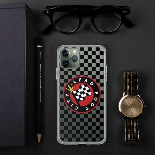 Checkered Lead Foot City iPhone Case