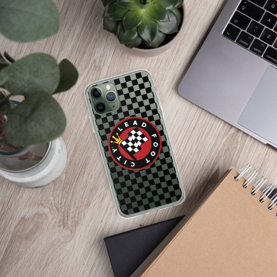 Checkered Lead Foot City iPhone Case