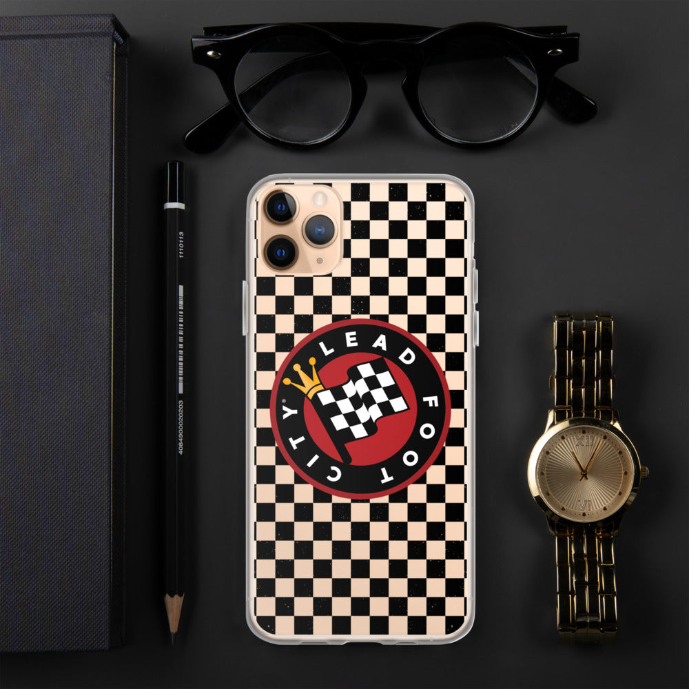 Checkered Lead Foot City iPhone Case