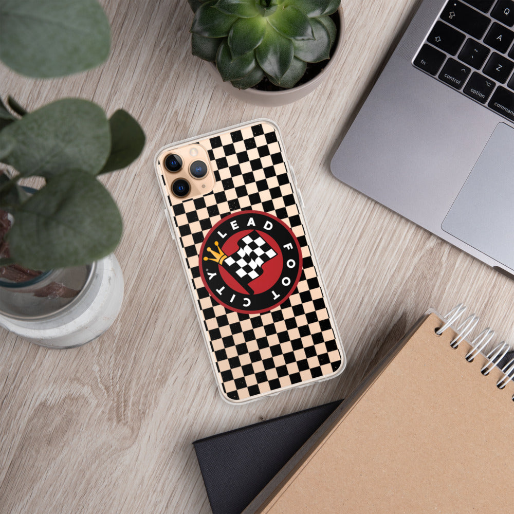 Checkered Lead Foot City iPhone Case