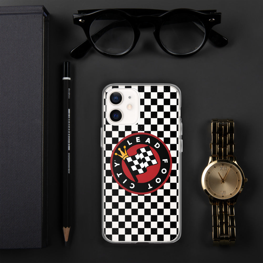 Checkered Lead Foot City iPhone Case