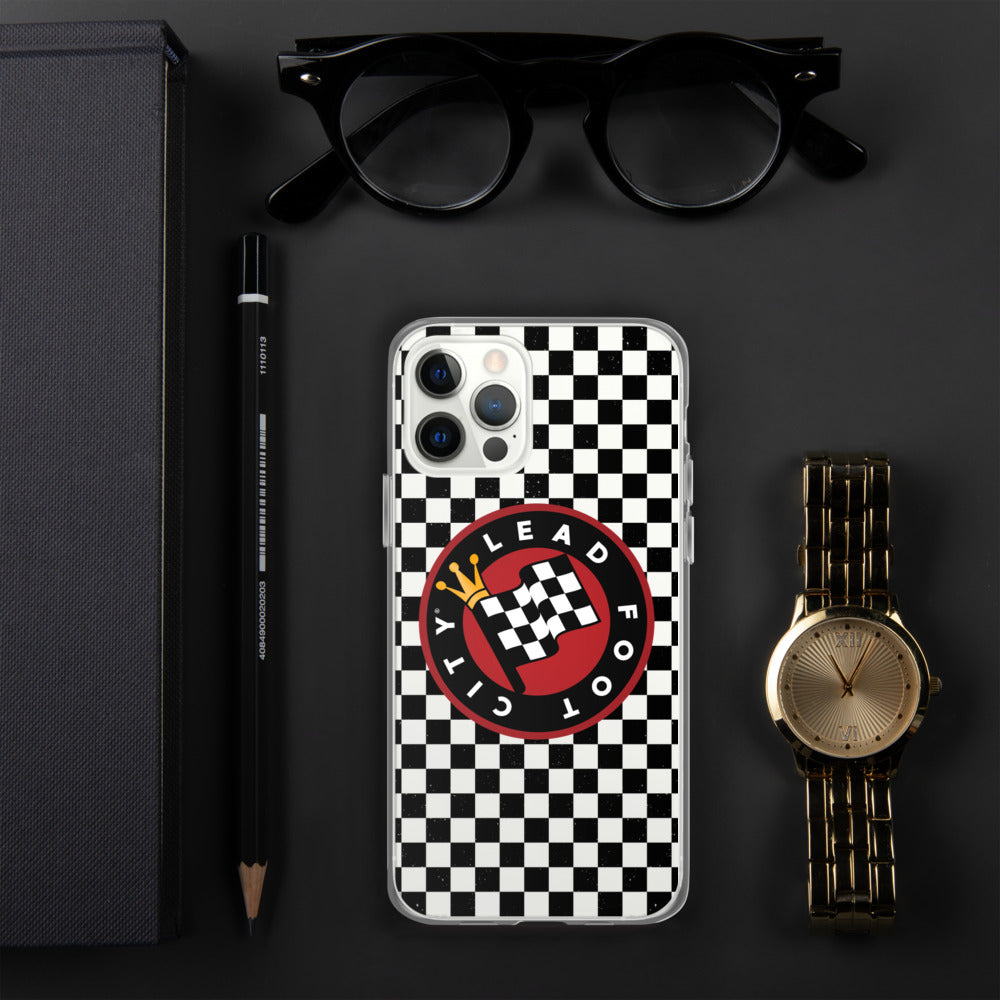 Checkered Lead Foot City iPhone Case