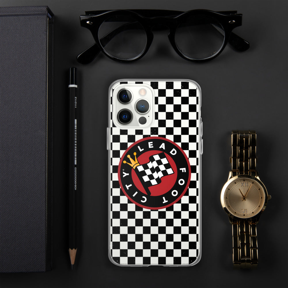 Checkered Lead Foot City iPhone Case