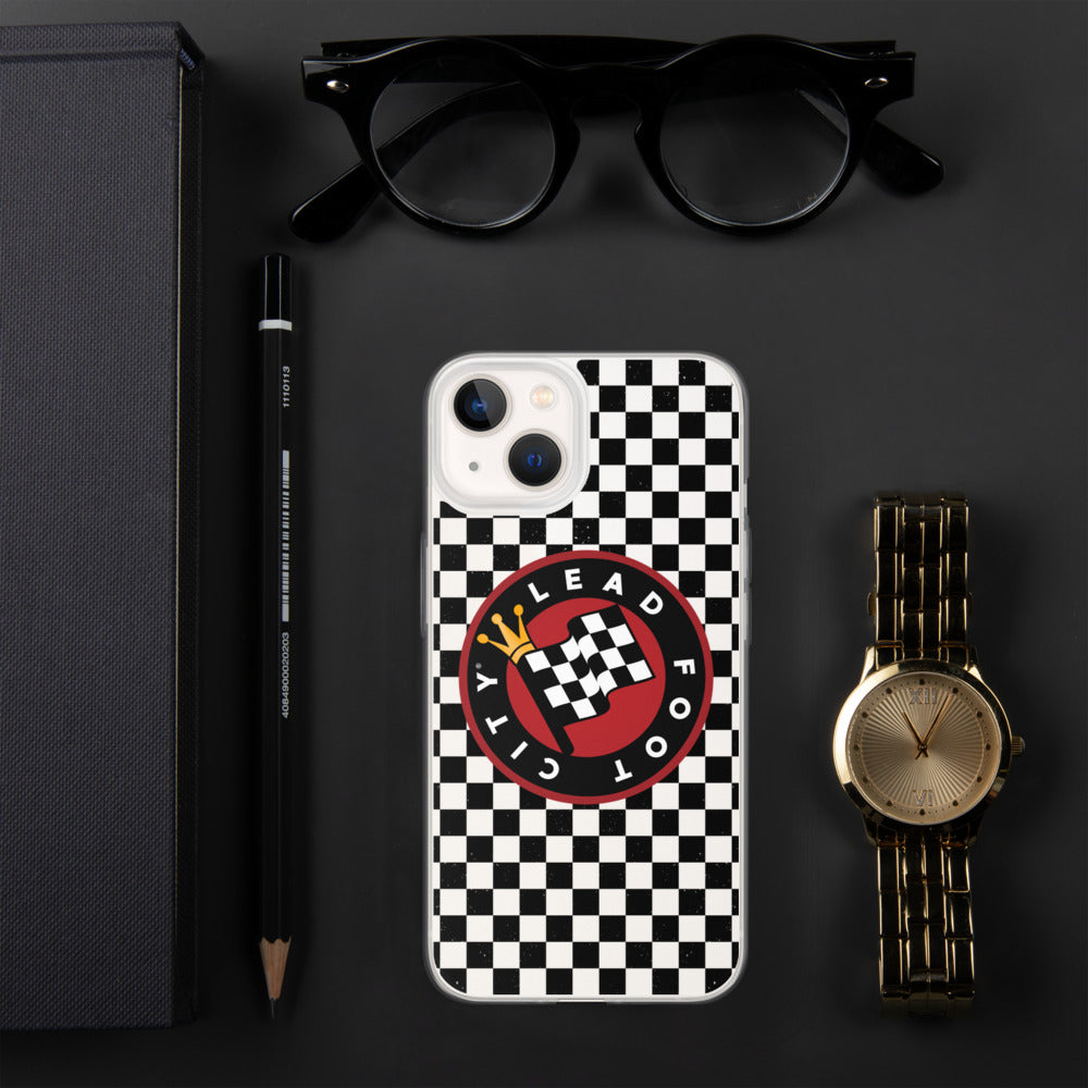 Checkered Lead Foot City iPhone Case