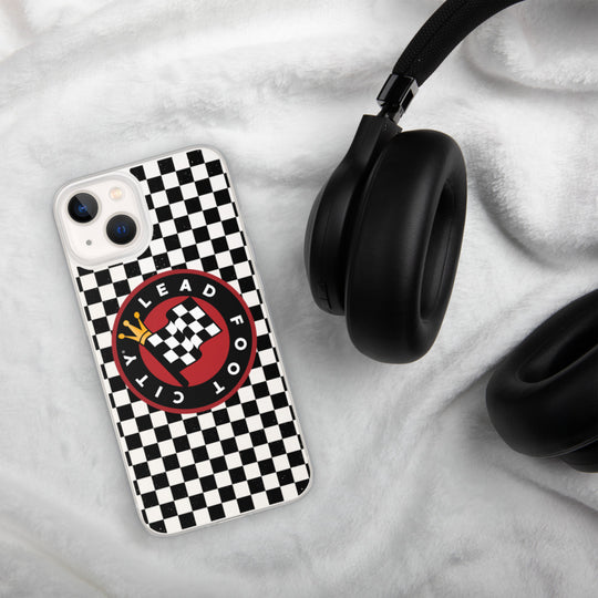 Checkered Lead Foot City iPhone Case