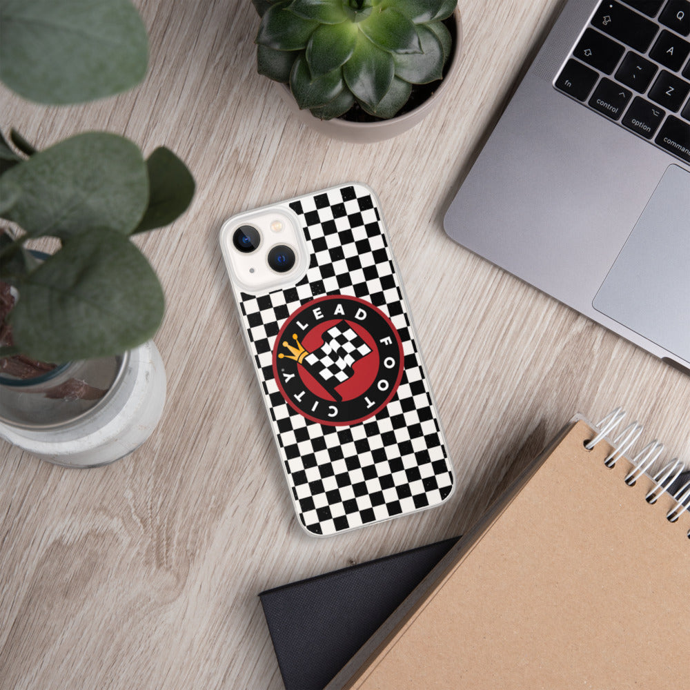 Checkered Lead Foot City iPhone Case