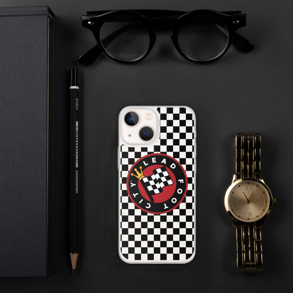 Checkered Lead Foot City iPhone Case