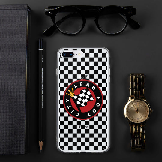 Checkered Lead Foot City iPhone Case