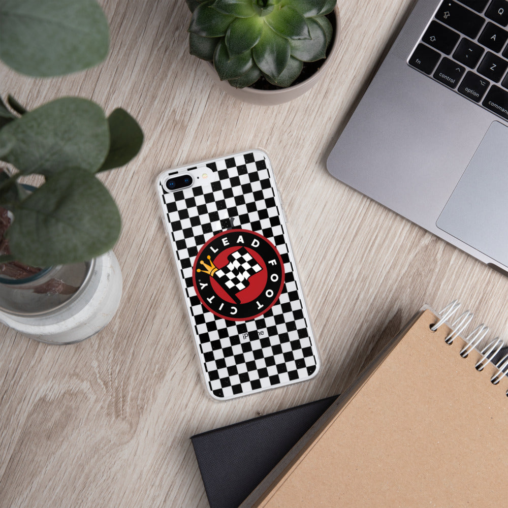 Checkered Lead Foot City iPhone Case