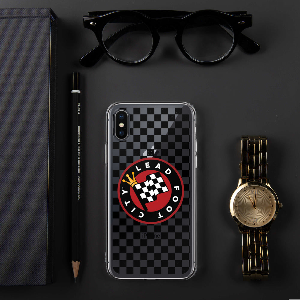 Checkered Lead Foot City iPhone Case