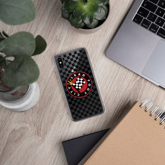 Checkered Lead Foot City iPhone Case