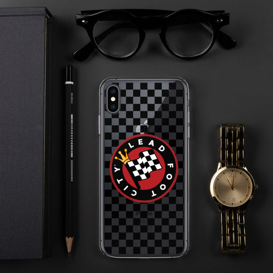 Checkered Lead Foot City iPhone Case