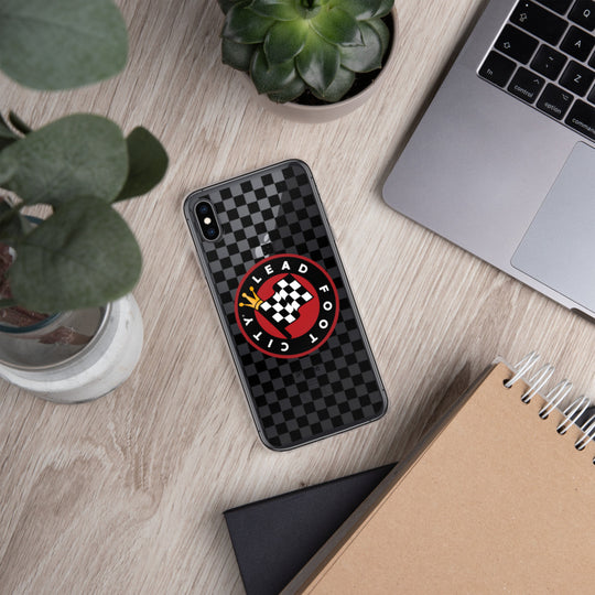 Checkered Lead Foot City iPhone Case