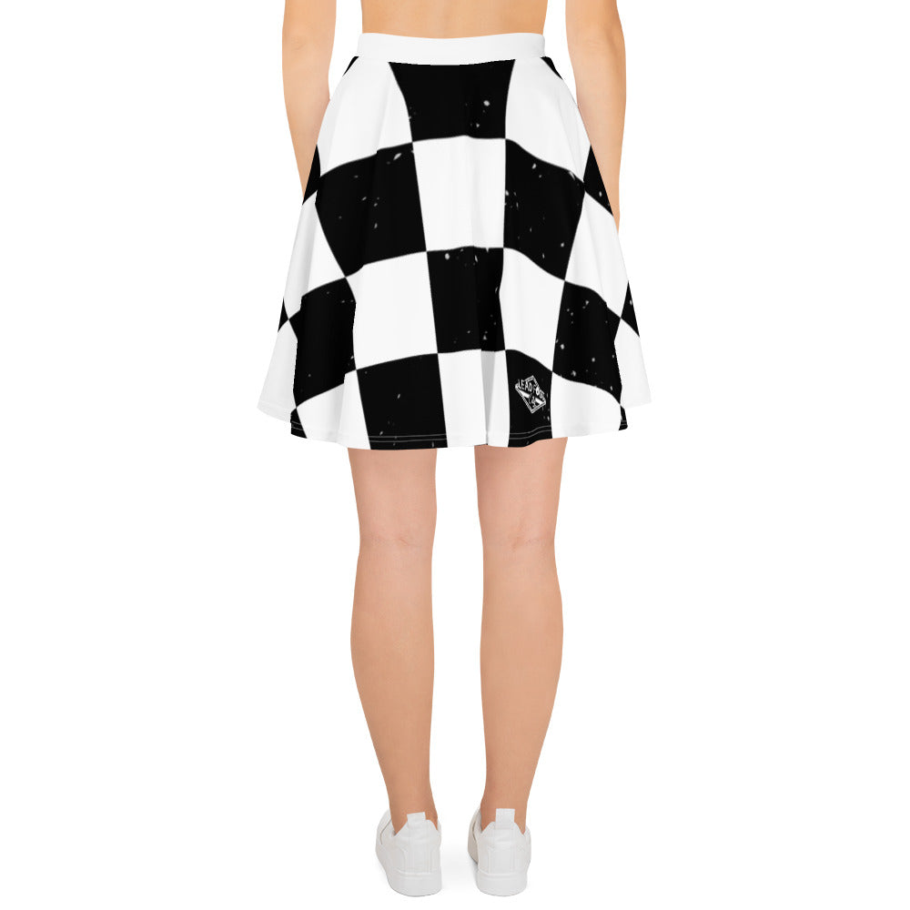 Lead Foot City Checkered Skater Skirt